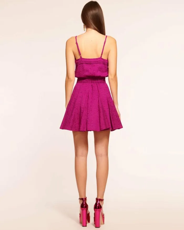 Ramy Brook Dresses Women Kallie VNeck Mini Dress Rose Burnout