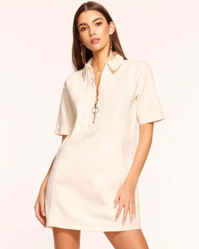 Ramy Brook Dresses Women Tunechi Denim Shirt Dress White