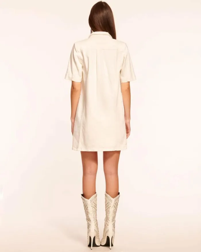 Ramy Brook Dresses Women Tunechi Denim Shirt Dress White