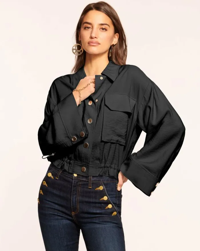 Ramy Brook Jackets Women Chelsea Collared Jacket Black