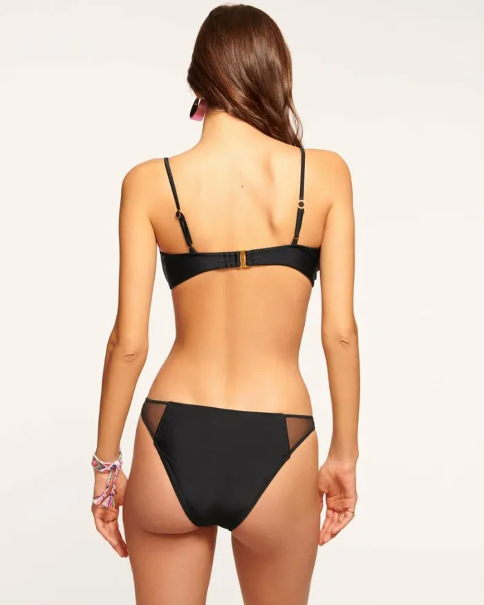 Ramy Brook Swim and Coverups Women Kai Underwire Bikini Top Black