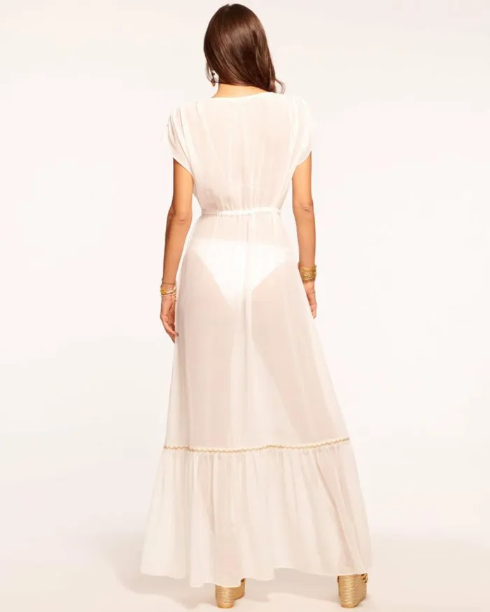 Ramy Brook Swim and Coverups Women Kairi Coverup Maxi Dress White