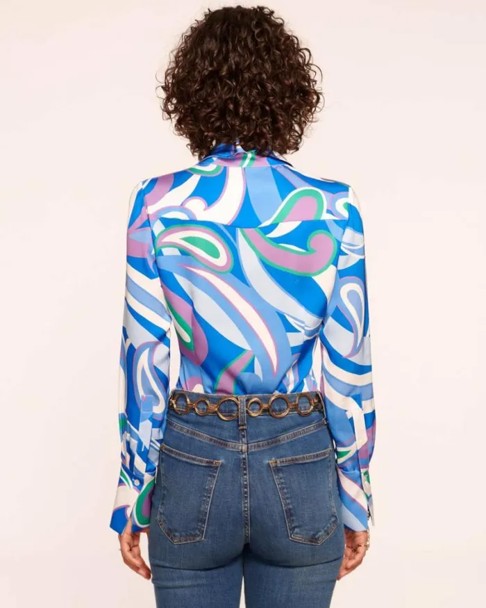 Ramy Brook Tops Women Victoria Button Down Blouse Marrakech Paisley