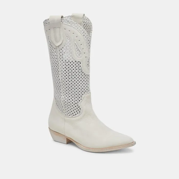 Ranch Boots Ivory Leather Women Dolce Vita Boots and Booties