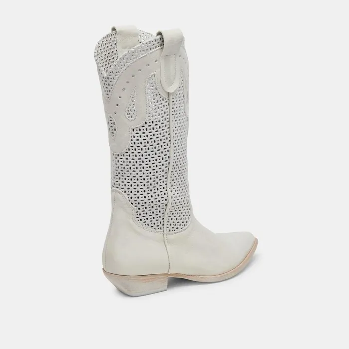 Ranch Boots Ivory Leather Women Dolce Vita Boots and Booties