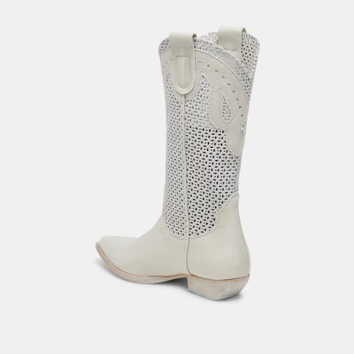 Ranch Boots Ivory Leather Women Dolce Vita Boots and Booties
