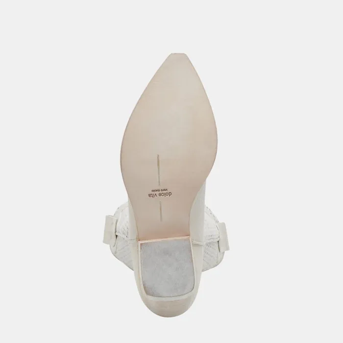 Ranch Boots Ivory Leather Women Dolce Vita Boots and Booties