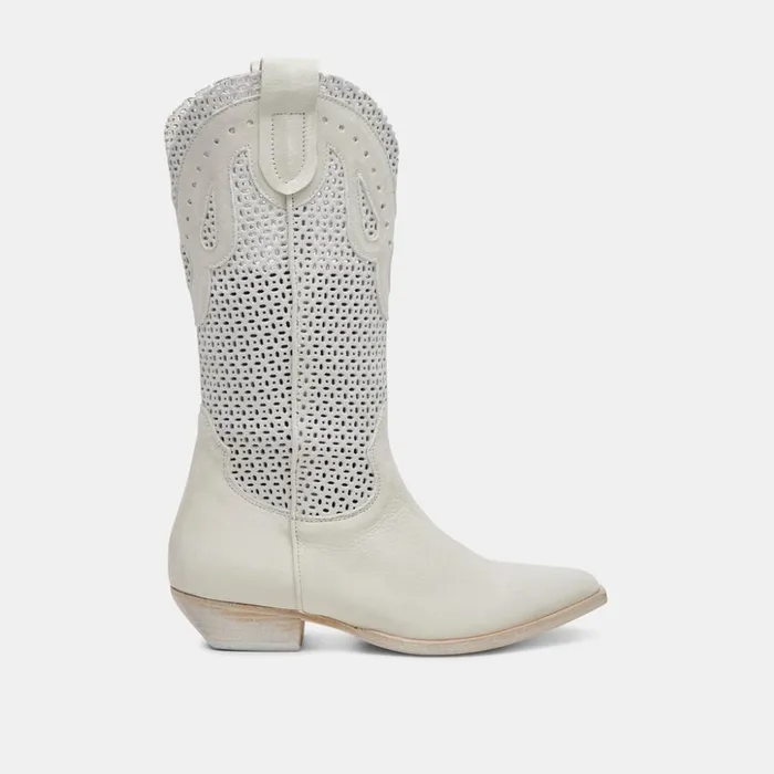 Ranch Boots Ivory Leather Women Dolce Vita Boots and Booties