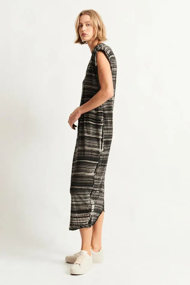 Raquel Allegra Brush Black Cocoon Dress Women Sweaters and Knits