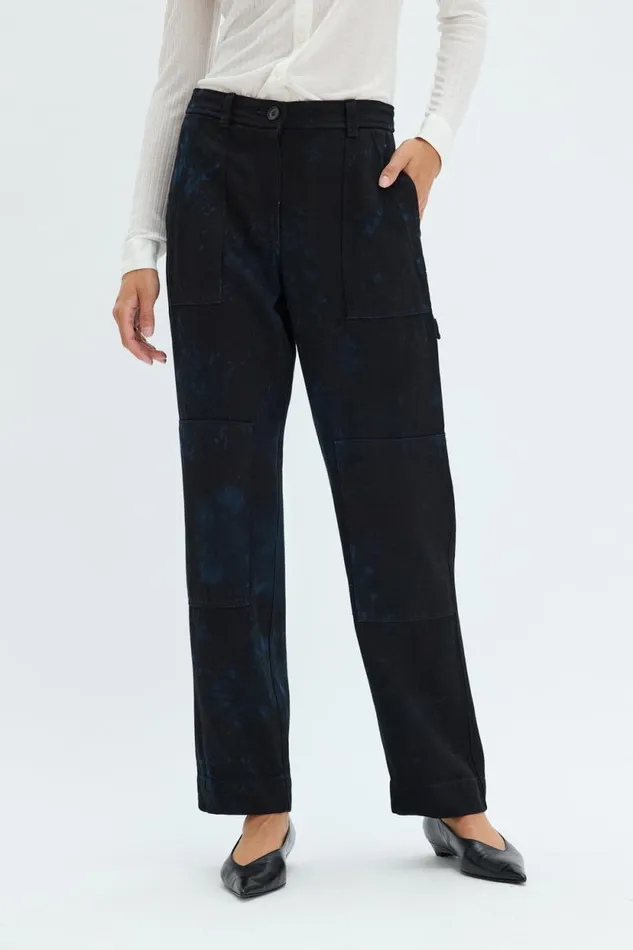 Raquel Allegra Dark Indigo Denim Work Pant Women Sweaters and Knits