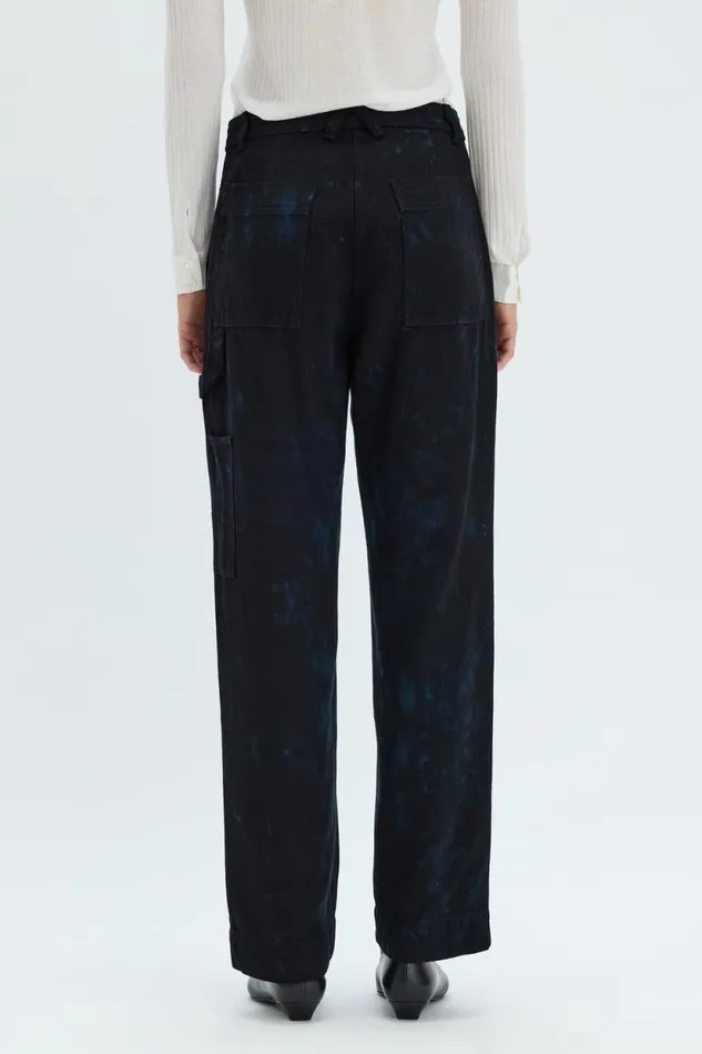 Raquel Allegra Dark Indigo Denim Work Pant Women Sweaters and Knits