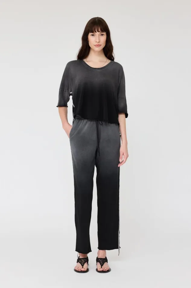 Raquel Allegra Faded Black Venice Tee Women Tops