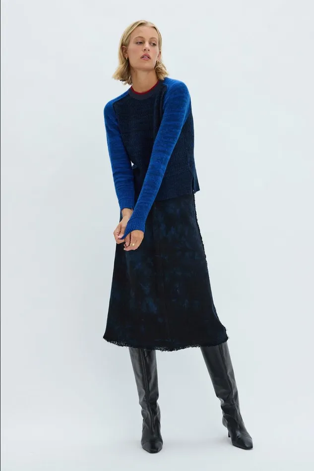 Raquel Allegra Indigo Cashmere Lilith Sweater Women Tops