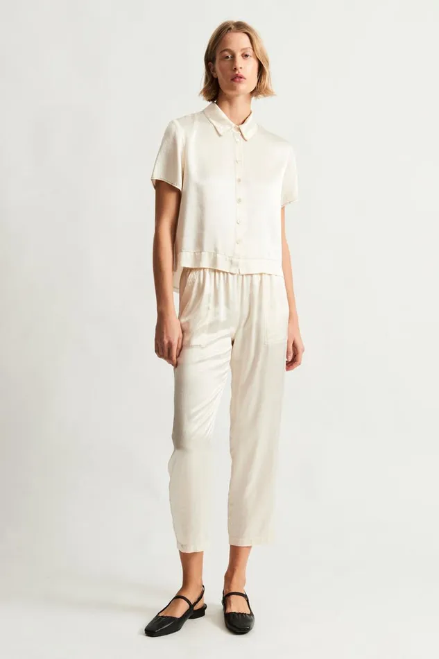 Raquel Allegra Ivory Calista Blouse Women Sweaters and Knits