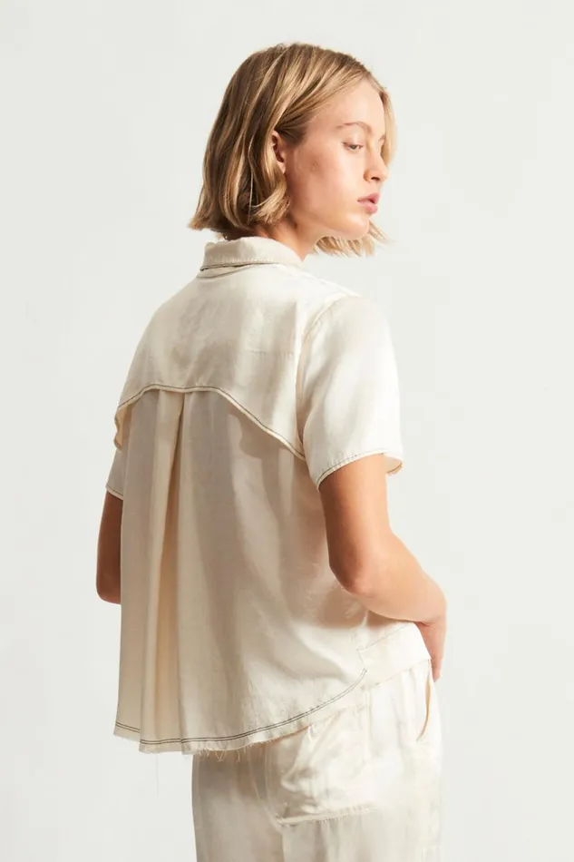 Raquel Allegra Ivory Calista Blouse Women Sweaters and Knits