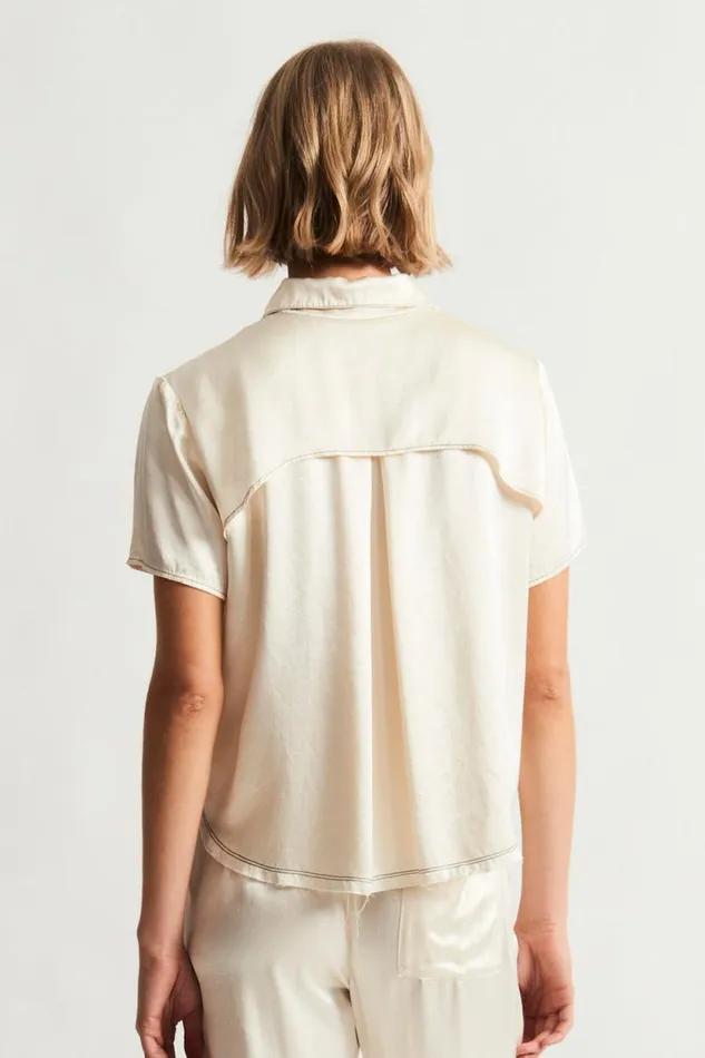 Raquel Allegra Ivory Calista Blouse Women Sweaters and Knits
