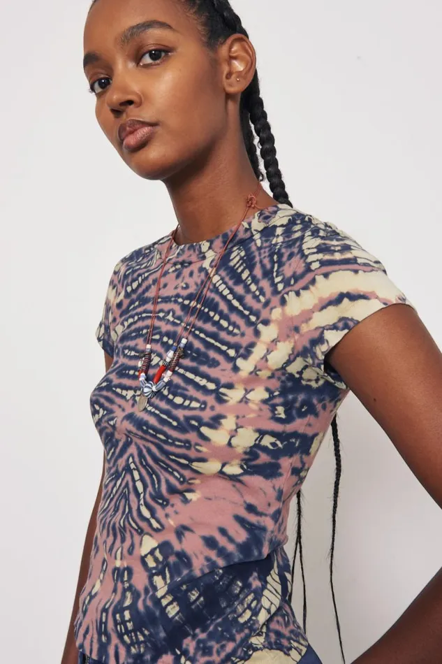 Raquel Allegra Jasper And Navy Liv Tee Women Tops