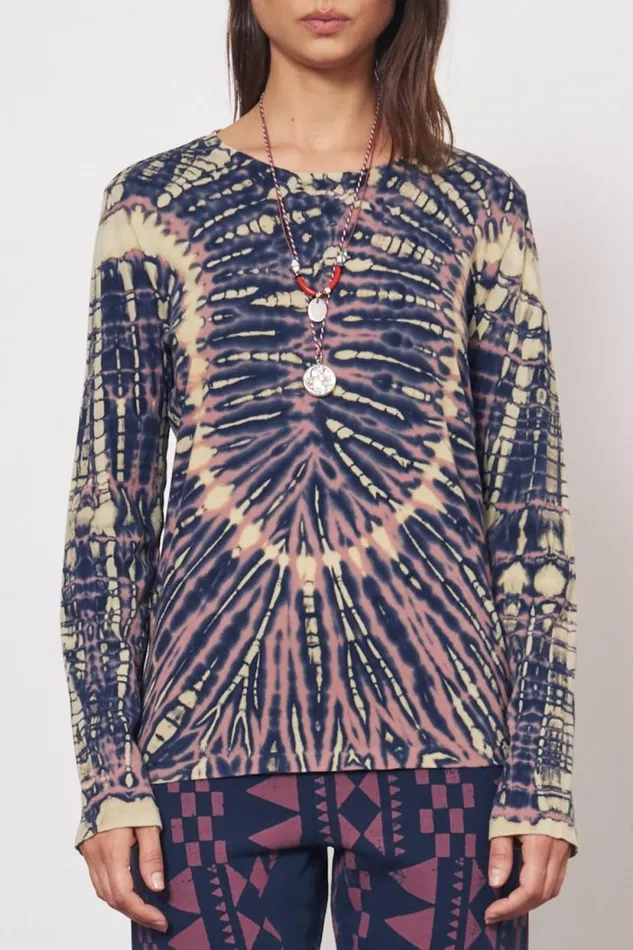 Raquel Allegra Jasper And Navy Tilda Tee Women Tops