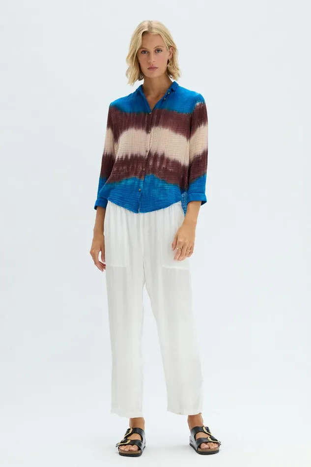 Raquel Allegra Lapis Multi Dual Gauze Lauren Blouse Women Dresses