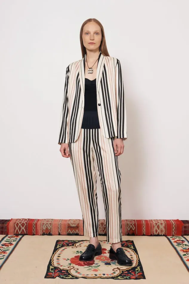 Raquel Allegra Sueded Tencel Savanna Ecru Jai Jacket Women Jackets