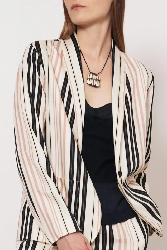 Raquel Allegra Sueded Tencel Savanna Ecru Jai Jacket Women Jackets