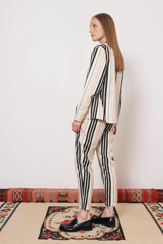 Raquel Allegra Sueded Tencel Savanna Ecru Jai Jacket Women Jackets