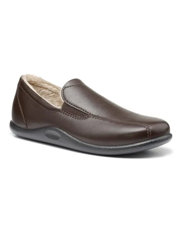 Relax Slippers Dark Brown Mens Hotter Slippers