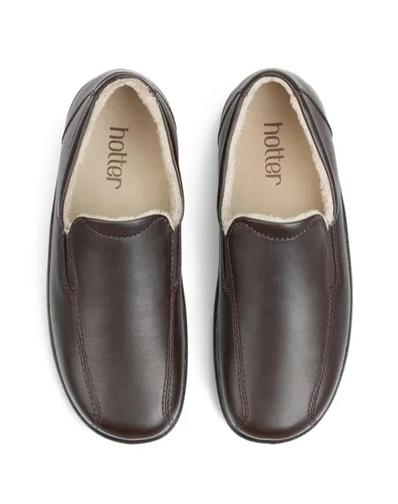 Relax Slippers Dark Brown Mens Hotter Slippers