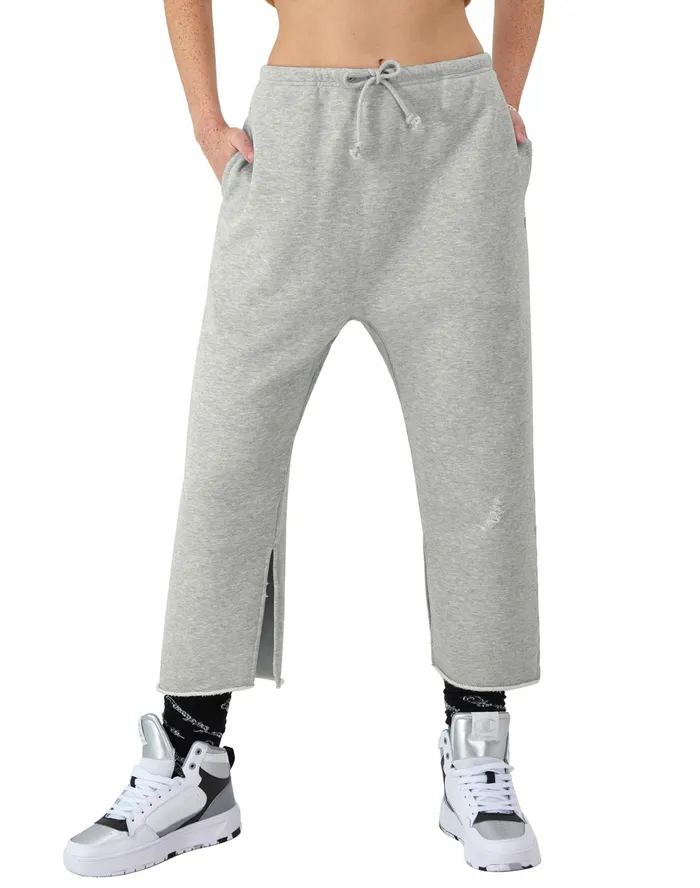 Reverse Weave Femme Pants Vintage Wash C Logo Time Capsule Oxford Grey Women Champion Pants