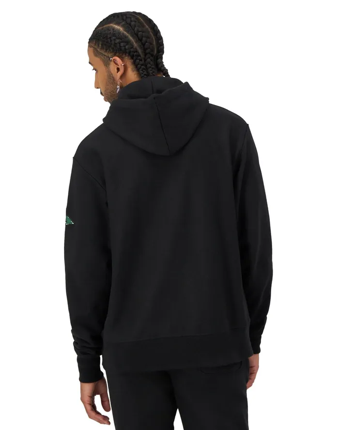 Reverse Weave Hoodie Arch Logo Black Men Champion Hoodies and Sweatshirts