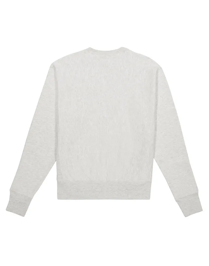 Reverse Weave Oversized Crewneck Sweatshirt Paris Silver Grey Women Champion Hoodies and Sweatshirts