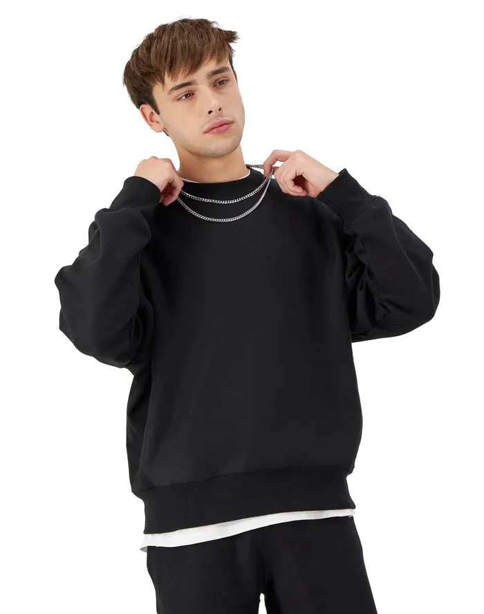 Reverse Weave Stadium Crewneck Sweatshirt Black Men Champion Hoodies and Sweatshirts