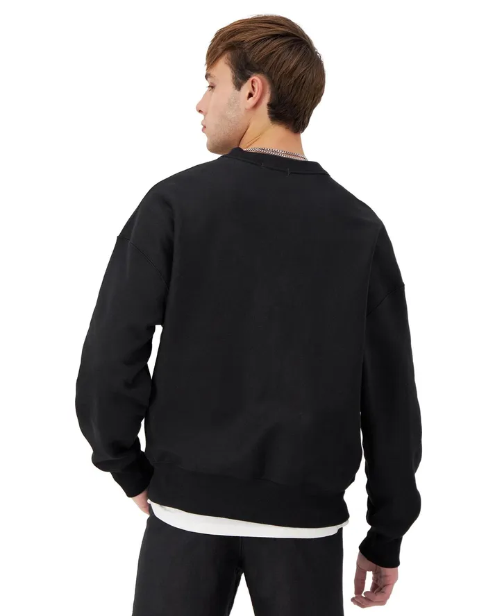 Reverse Weave Stadium Crewneck Sweatshirt Black Men Champion Hoodies and Sweatshirts