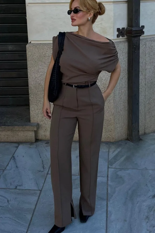 Rogers Pants 8211 High Waisted Pants In Mocha Women Showpo Curve Clothes