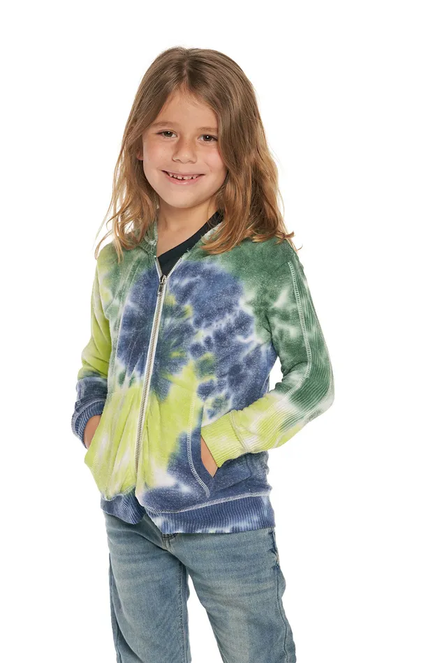 Rpet Bliss Knit Long Sleeve Paneled Zip Up Hoodie Boys Dresses and Skirts Chaser Brand