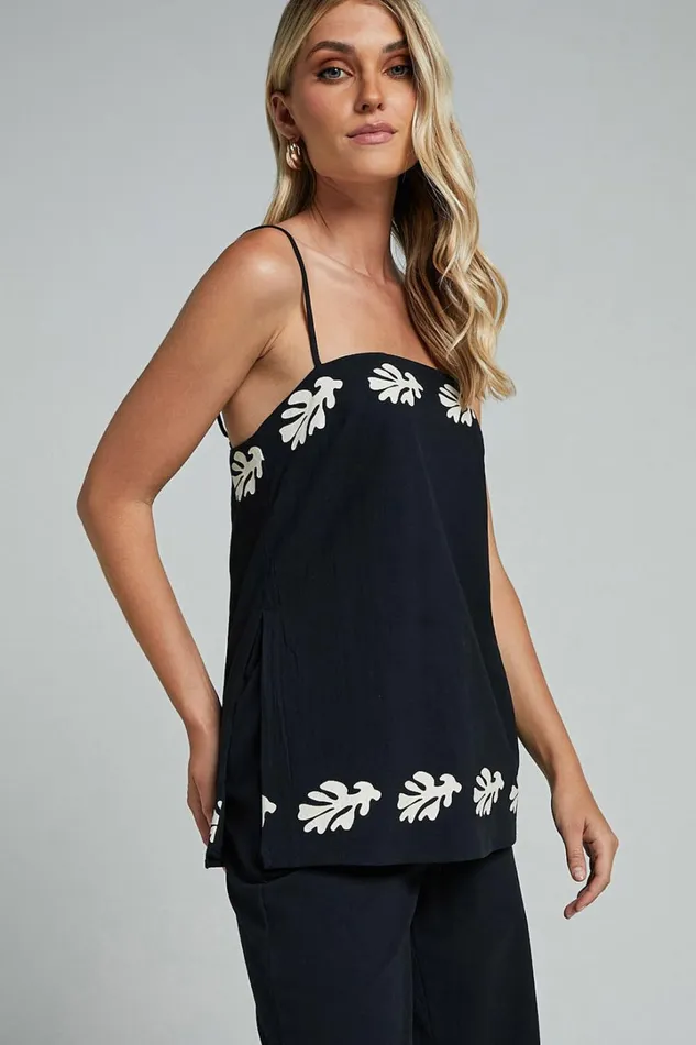 Runaway The Label 8211 Amalia Top In BlackSand Women Showpo Tops
