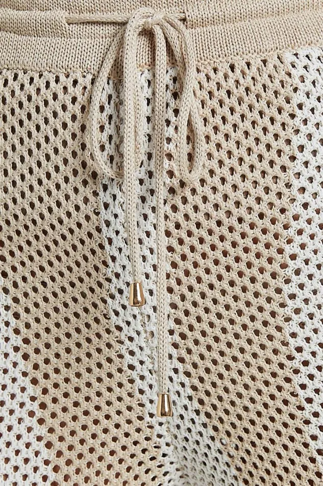 Runaway The Label 8211 Zanzibar Pants In SandWhite Women Showpo Knitwear