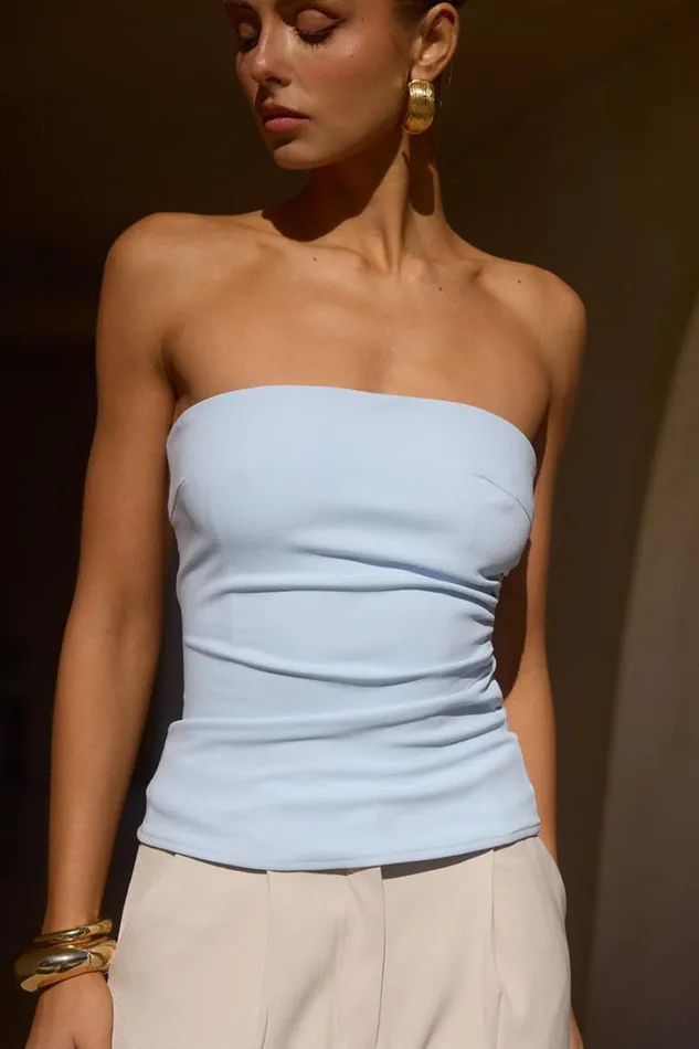 Runaway The Label Basic ASHTON STRAPLESS TOP Ice Blue 8211 Women