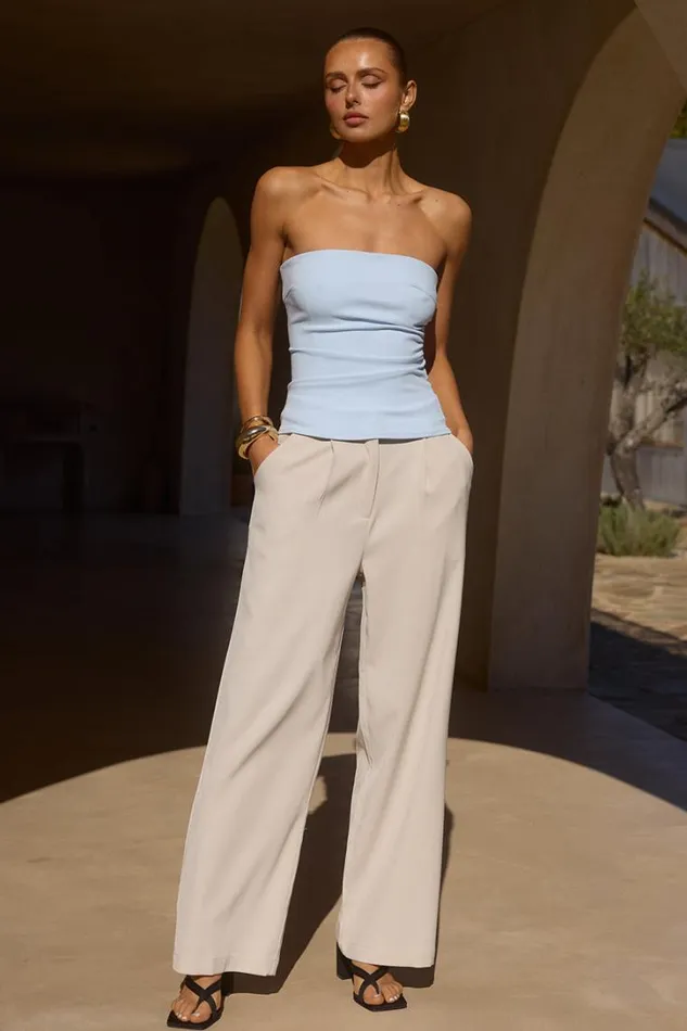 Runaway The Label Basic ASHTON STRAPLESS TOP Ice Blue 8211 Women
