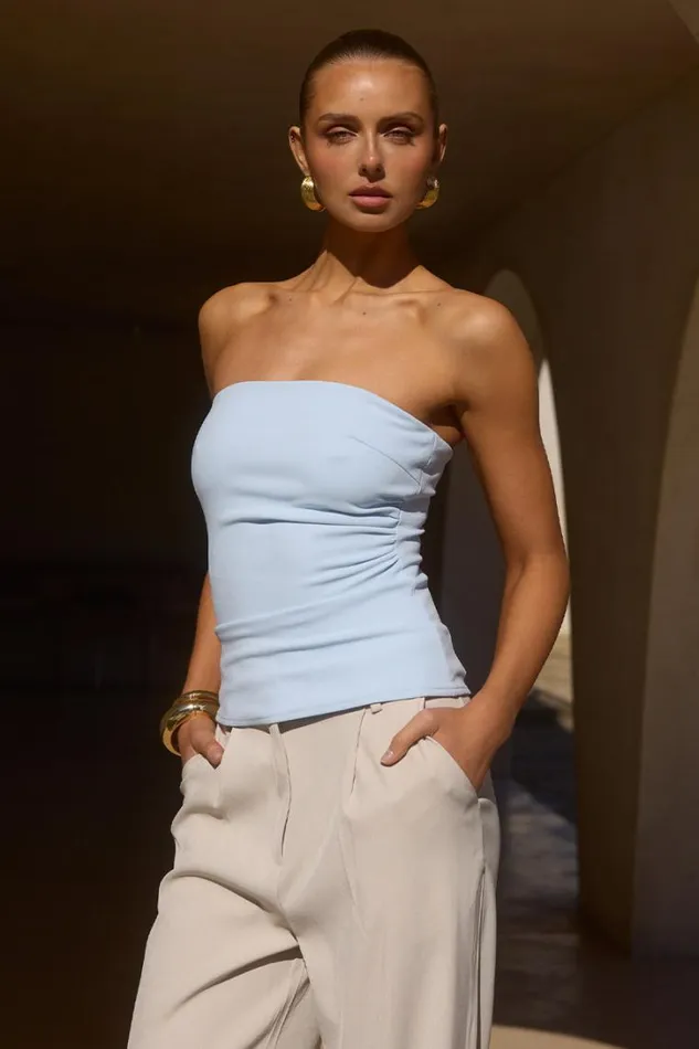 Runaway The Label Basic ASHTON STRAPLESS TOP Ice Blue 8211 Women