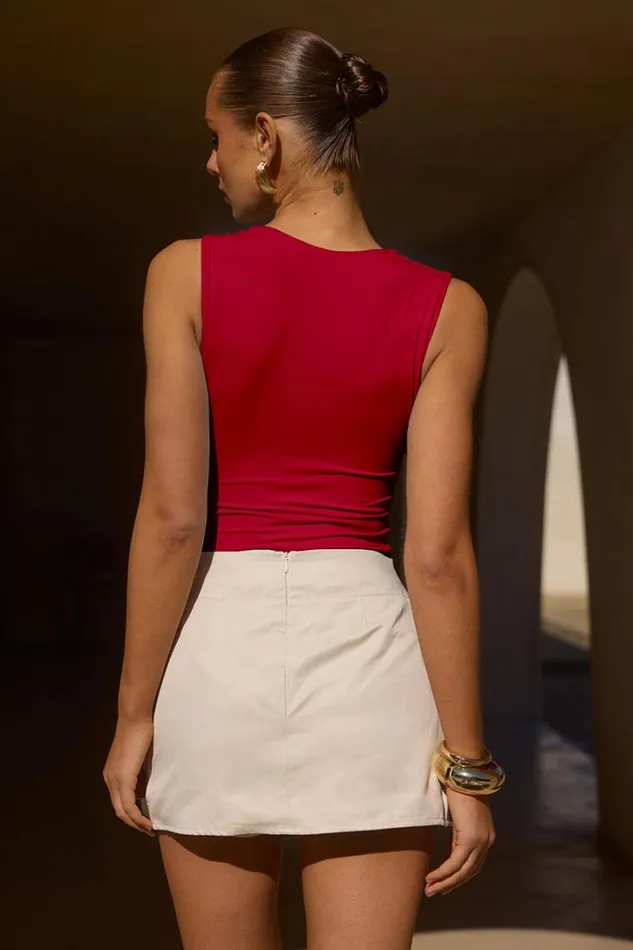 Runaway The Label Basic REIGN TOP Cherry Red 8211 Women