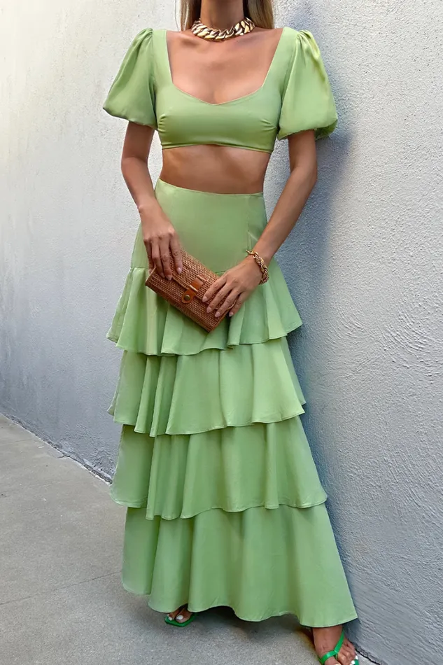 Runaway The Label Crops Priya Top Matcha 8211 Women
