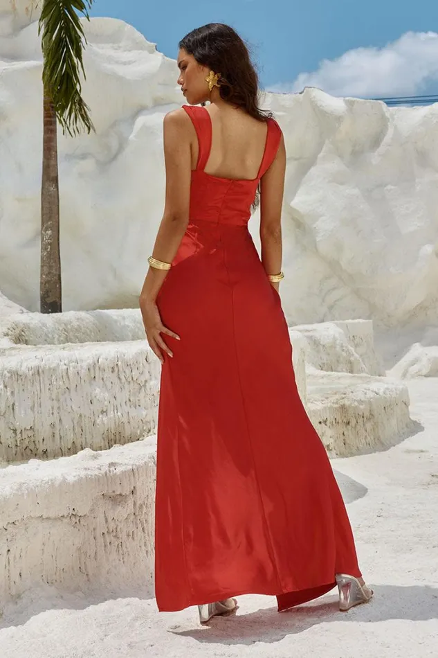 Runaway The Label Maxi Dresses EMELINE MAXI DRESS Red 8211 Women