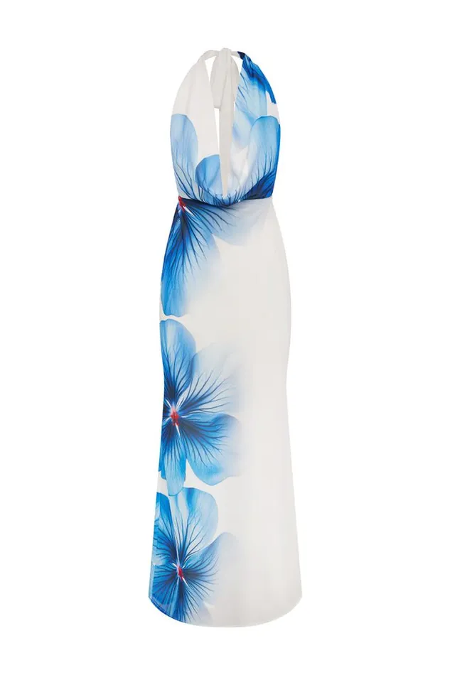 Runaway The Label Maxi Dresses JASMINA MAXI DRESS Blue Flower 8211 Women