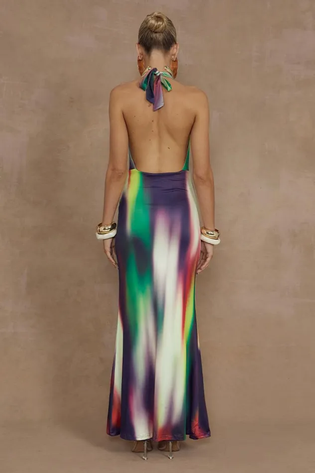 Runaway The Label Maxi Dresses LORITA MAXI DRESS Cyprus Print 8211 Women