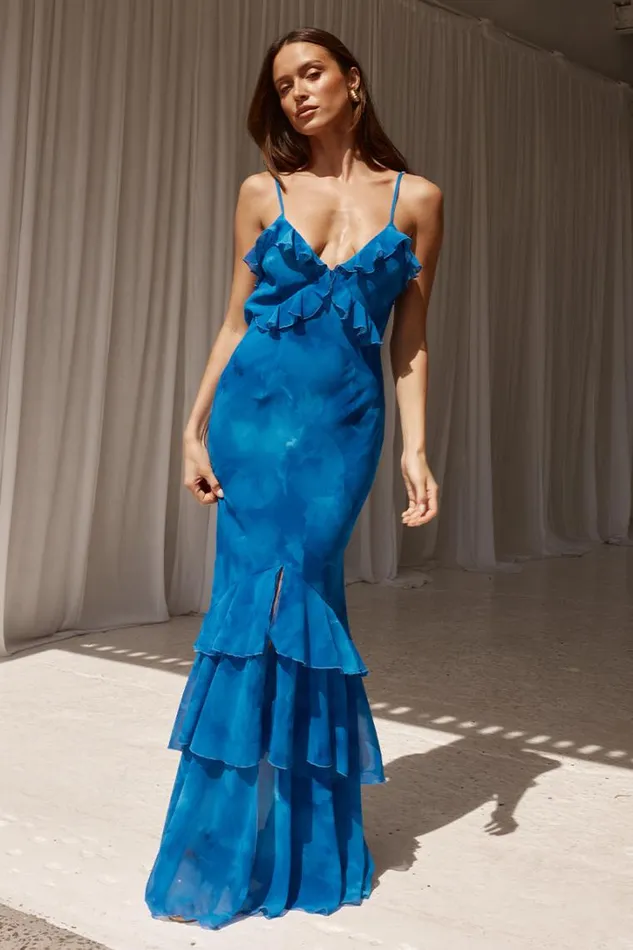 Runaway The Label Maxi Dresses NAMARI MAXI DRESS Ramona Blue 8211 Women