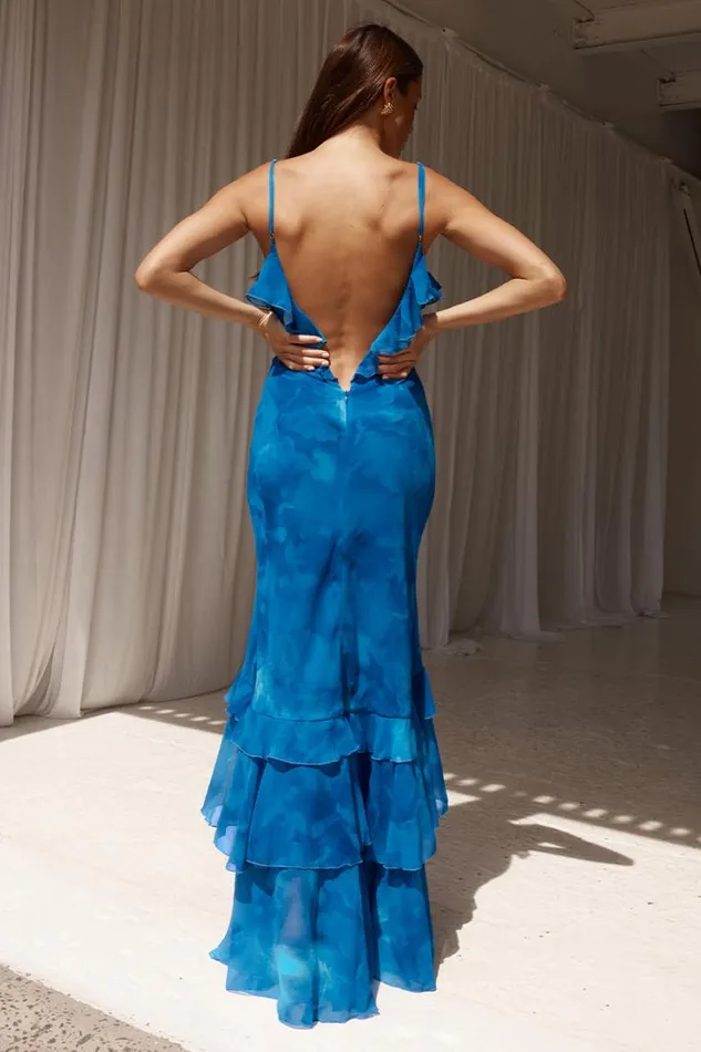 Runaway The Label Maxi Dresses NAMARI MAXI DRESS Ramona Blue 8211 Women