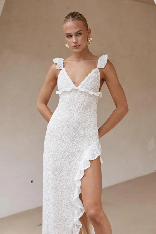 Runaway The Label Maxi Dresses ORLEAN MAXI DRESS White 8211 Women