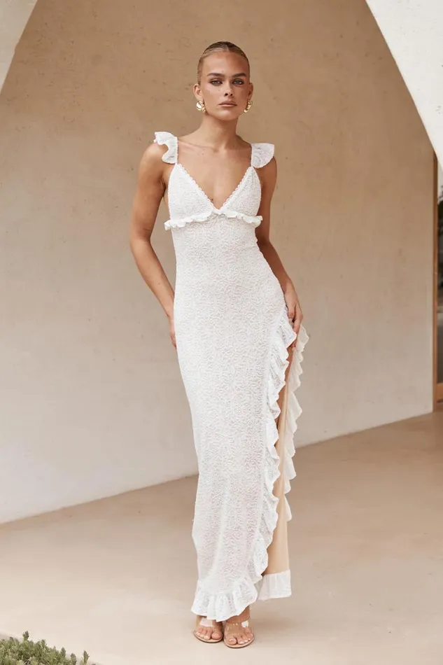 Runaway The Label Maxi Dresses ORLEAN MAXI DRESS White 8211 Women