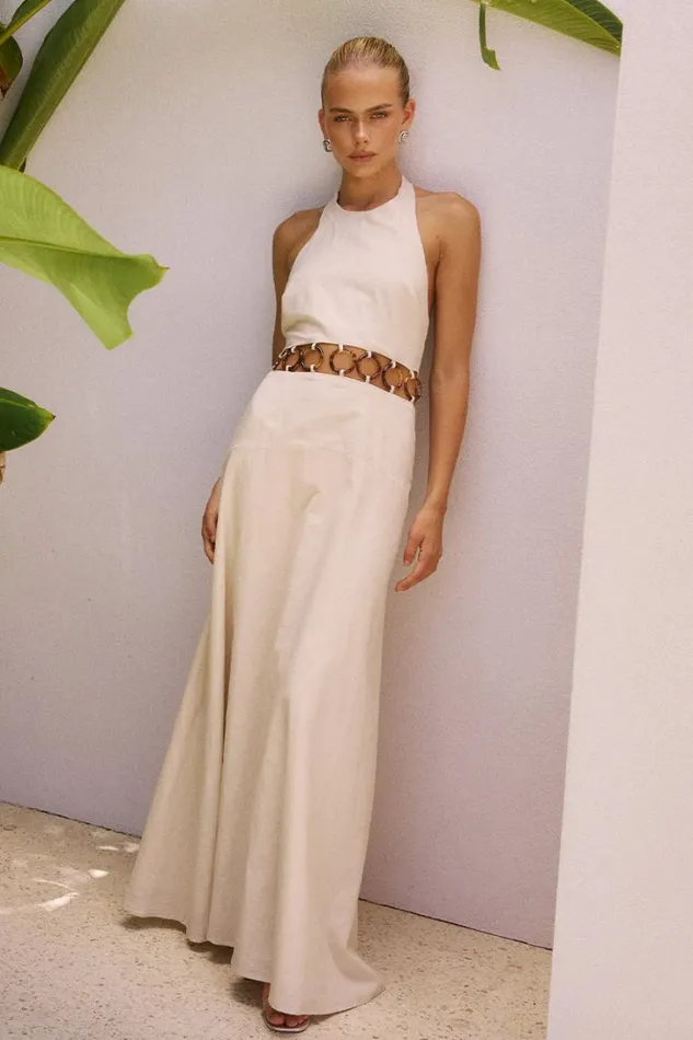 Runaway The Label Maxi Dresses RAFINA MAXI DRESS Sand 8211 Women